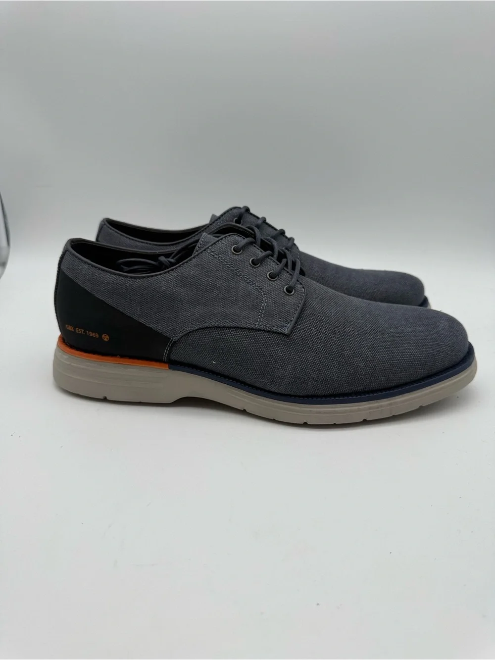 BRAND NEW Mens Navy GBX Hammon Fabric Oxford Shoes Men’s Size US 9.5